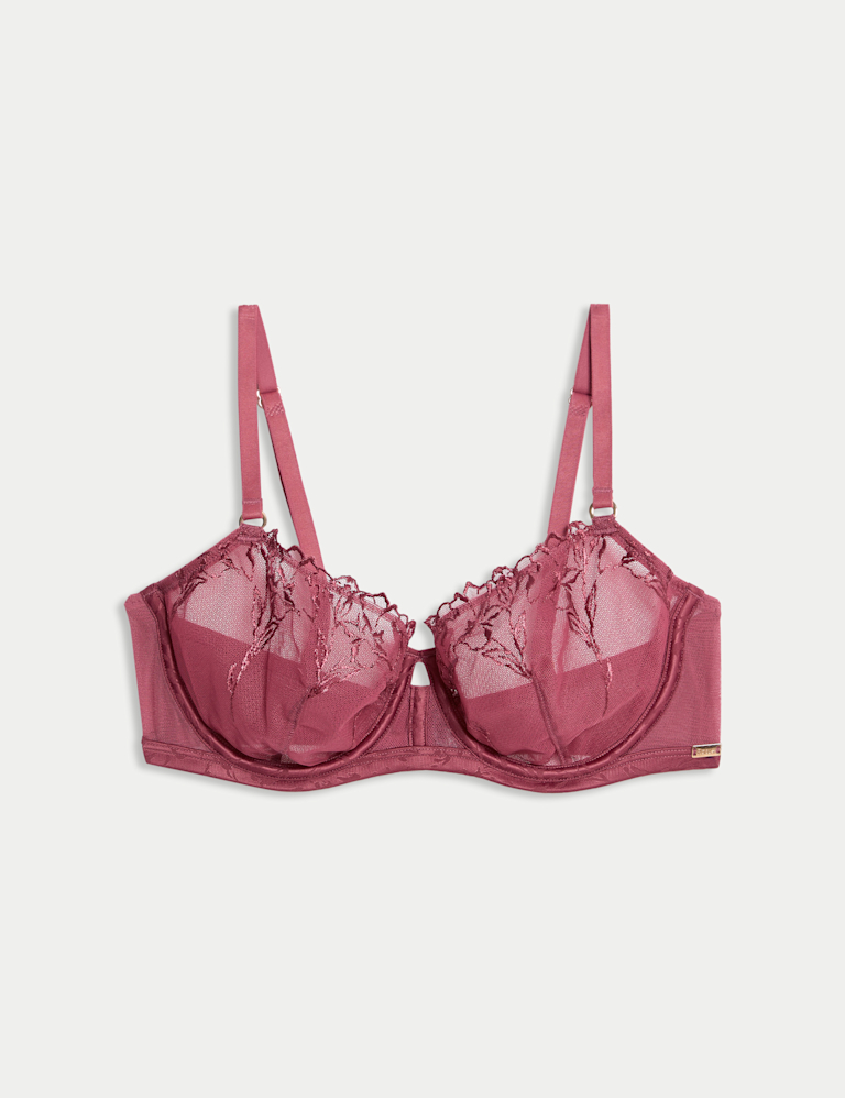 Lisianthus Embroidery Wired Balcony Bra A-E