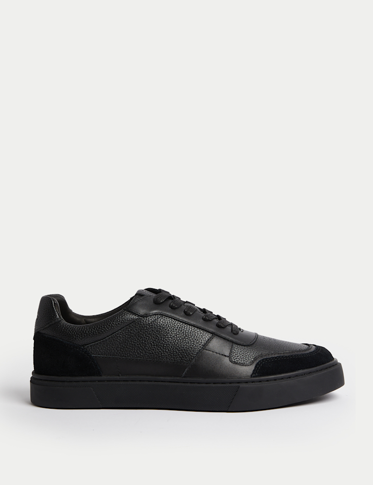 Leather Lace Up Trainers with Freshfeet™ - Marks and Spencer