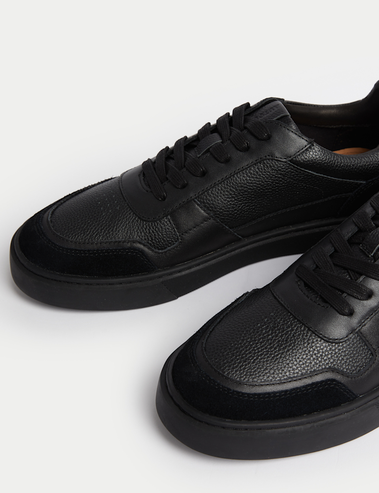 Leather Lace Up Trainers with Freshfeet™