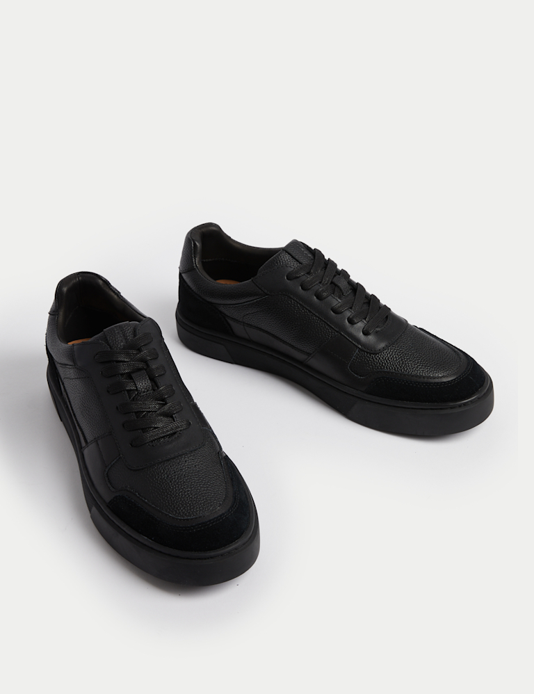 Leather Lace Up Trainers with Freshfeet™