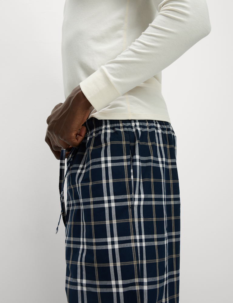 2pk Pure Cotton Checked Pyjama Bottoms
his