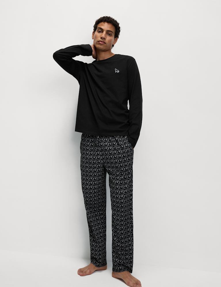 Pure Cotton Wolf Print Pyjama Set