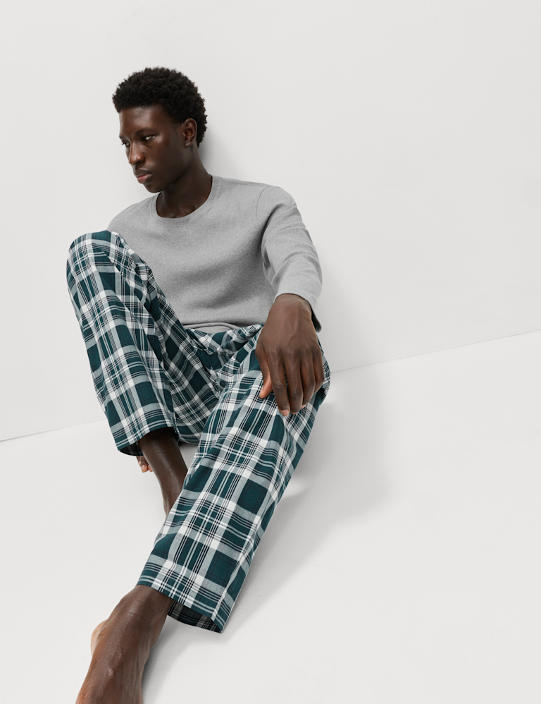 Pure Cotton Checked Pyjama Set