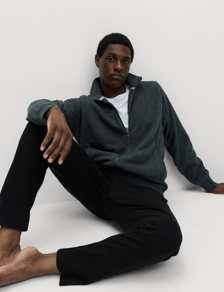 Fleece Zip Up Loungewear Top