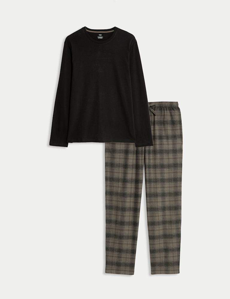 Brushed Cotton Ombre Check Pyjama Set