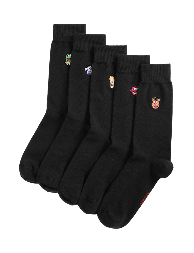 5pk Cotton Rich Muppets™ Socks