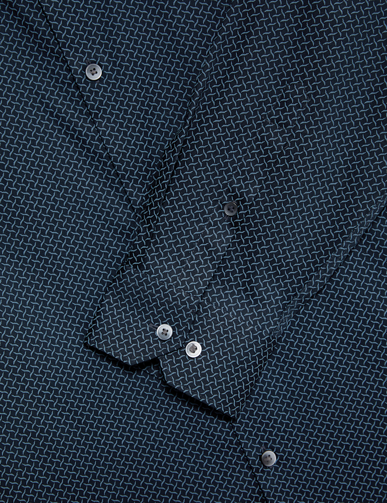 Regular Fit Pure Cotton Printed Shirt