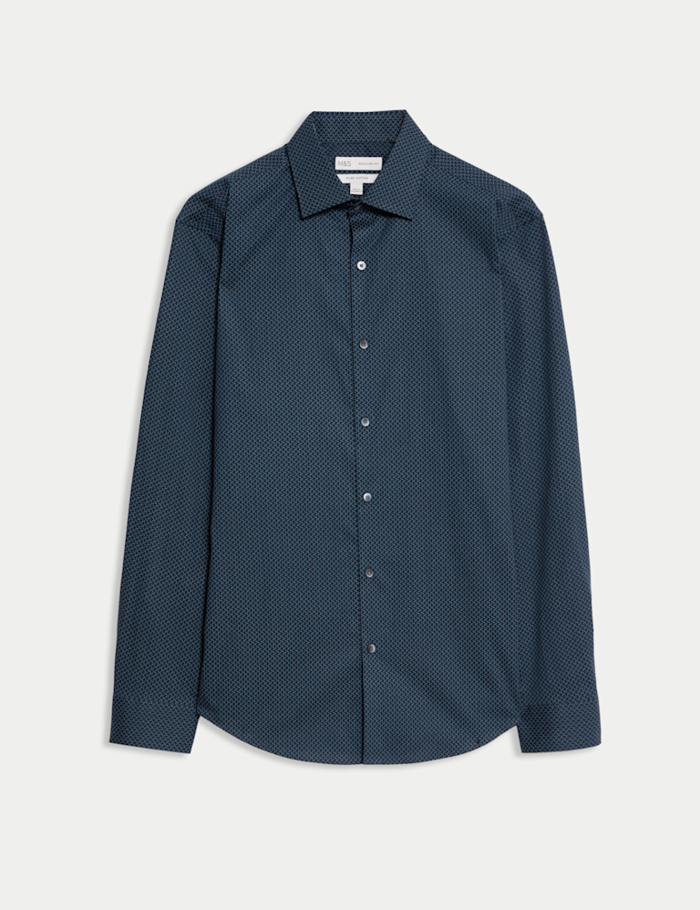 Regular Fit Pure Cotton Printed Shirt