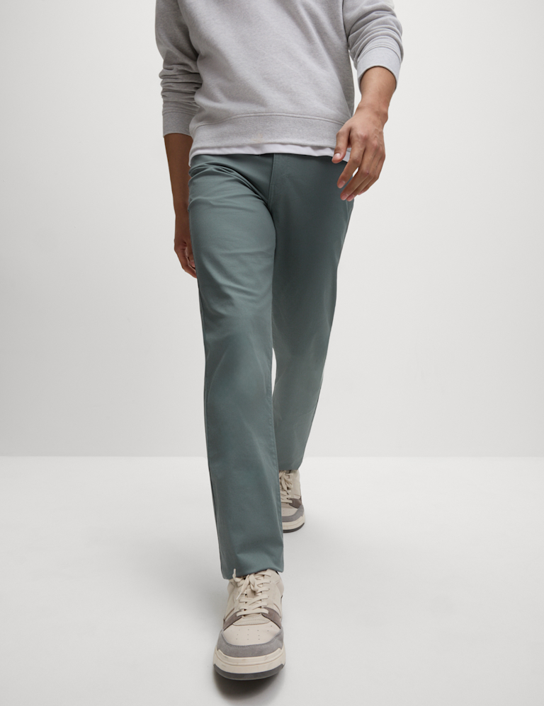 Straight fit Textured 5 Pocket Trousers
