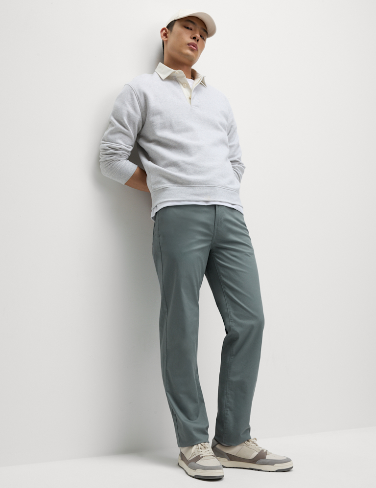 Straight fit Textured 5 Pocket Trousers