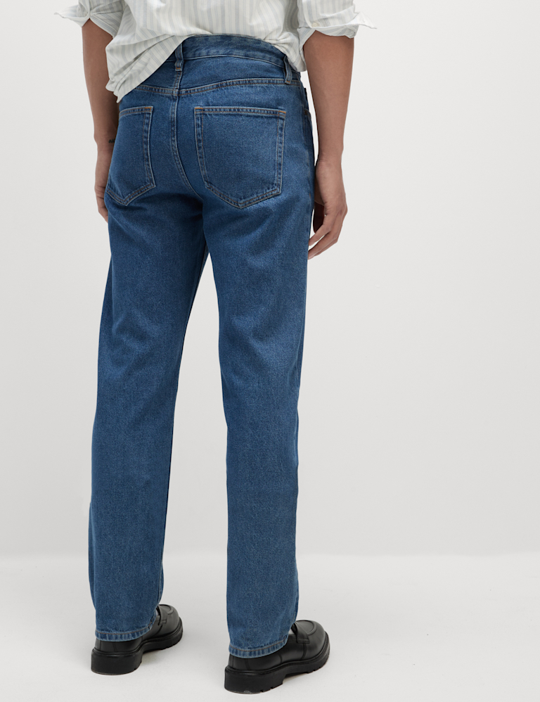 Straight Fit Pure Cotton Jeans