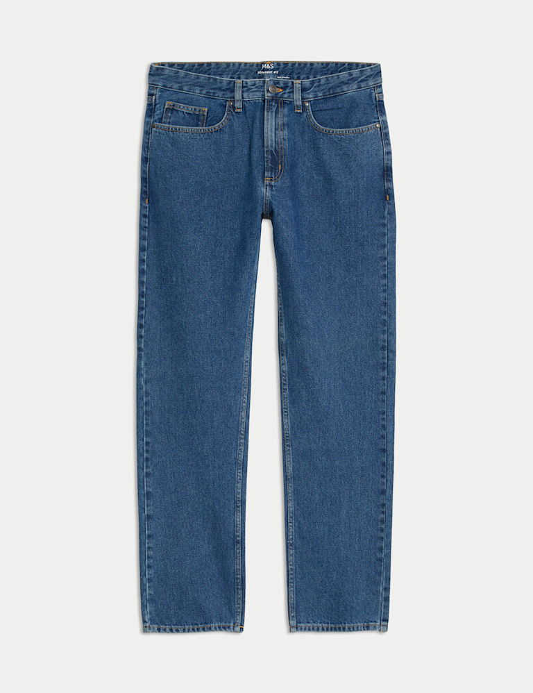 Straight Fit Pure Cotton Jeans