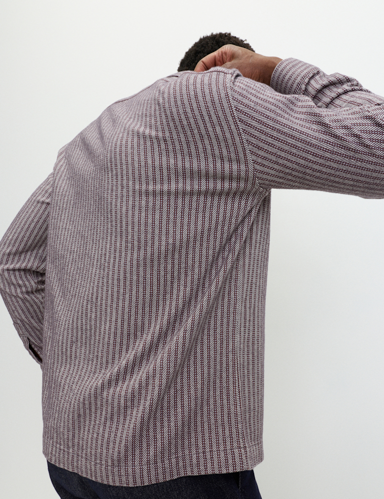 Pure Cotton Striped Flannel Shirt