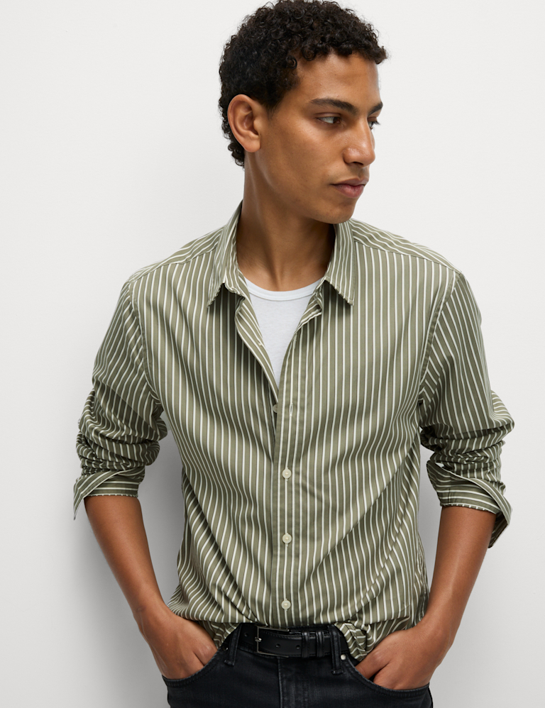 Pure Cotton Striped Shirt