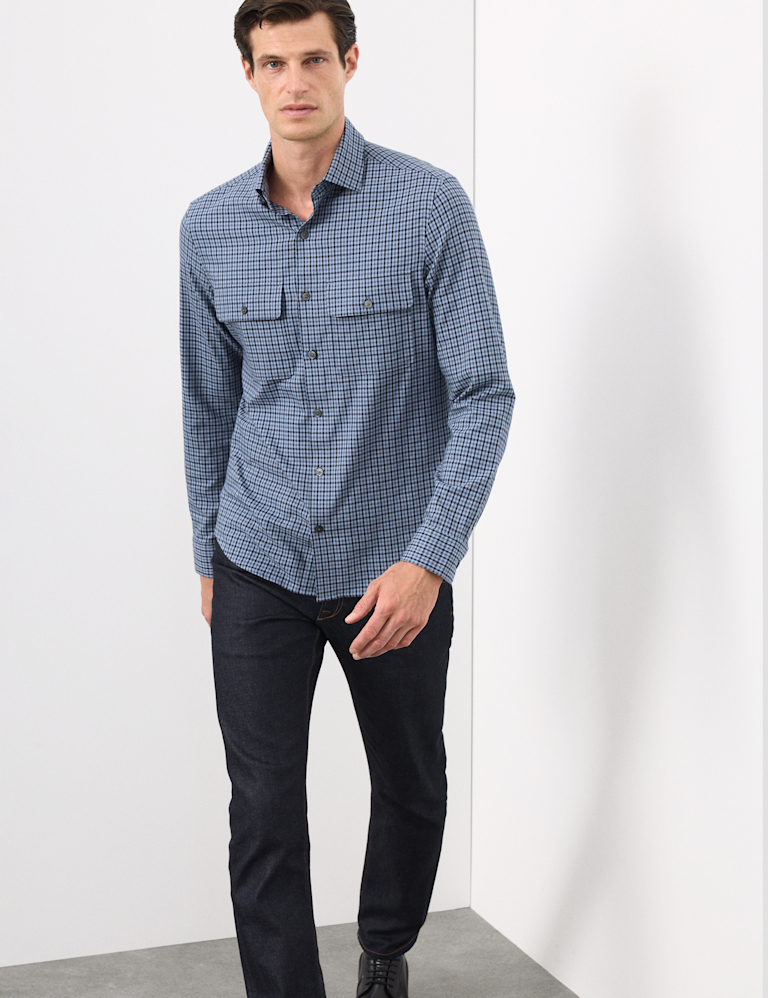 Easy Iron Cotton Rich Check Shirt