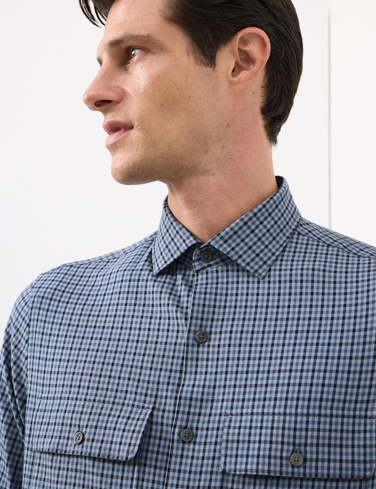 Easy Iron Cotton Rich Check Shirt