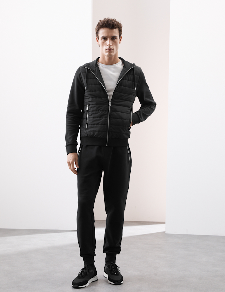 Cotton Rich Zip Up Hooded Jacket with Stormwear™