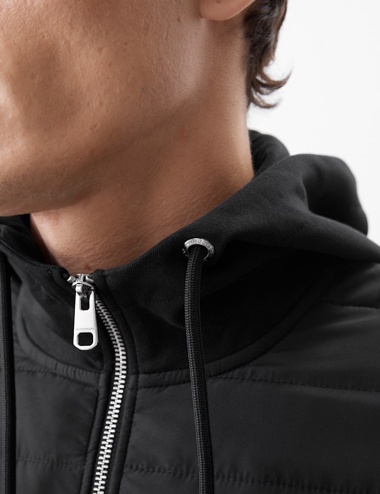 Cotton Rich Zip Up Hooded Jacket with Stormwear™