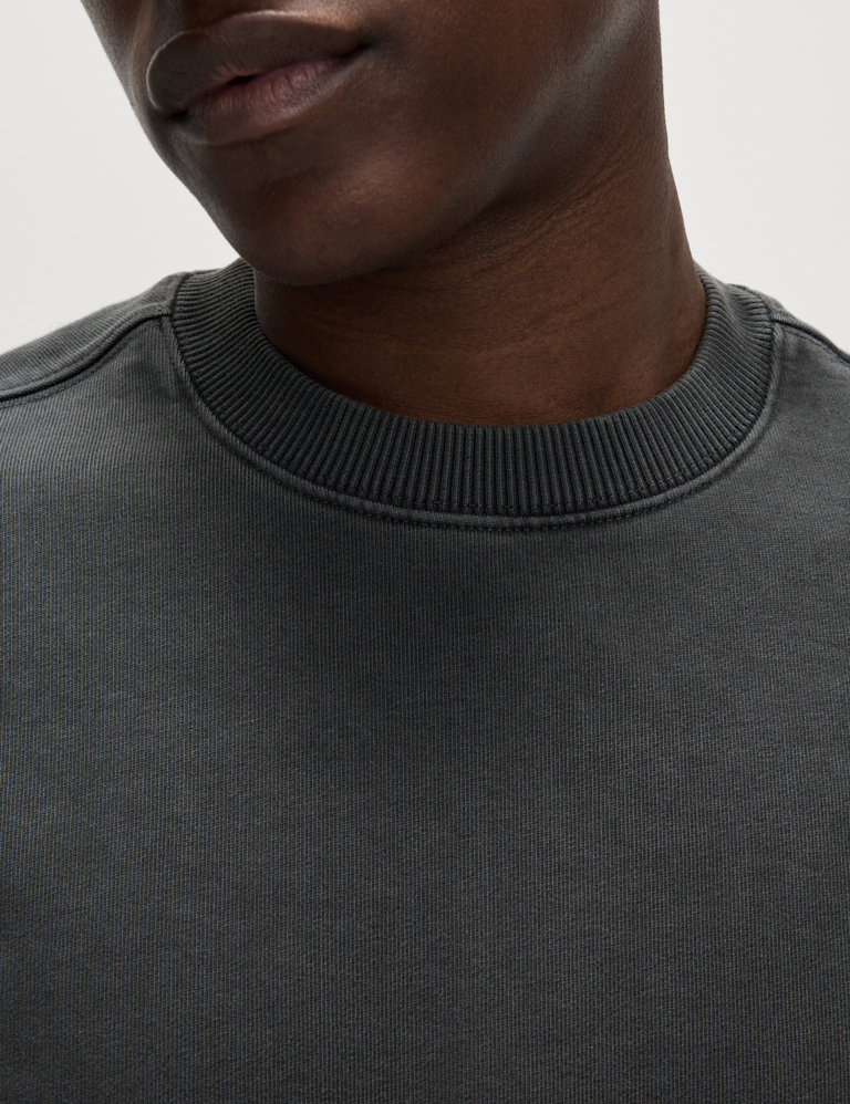 Pure Cotton Garment Dye Sweatshirt