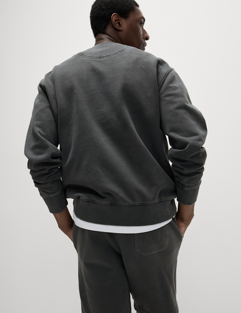 Pure Cotton Garment Dye Sweatshirt