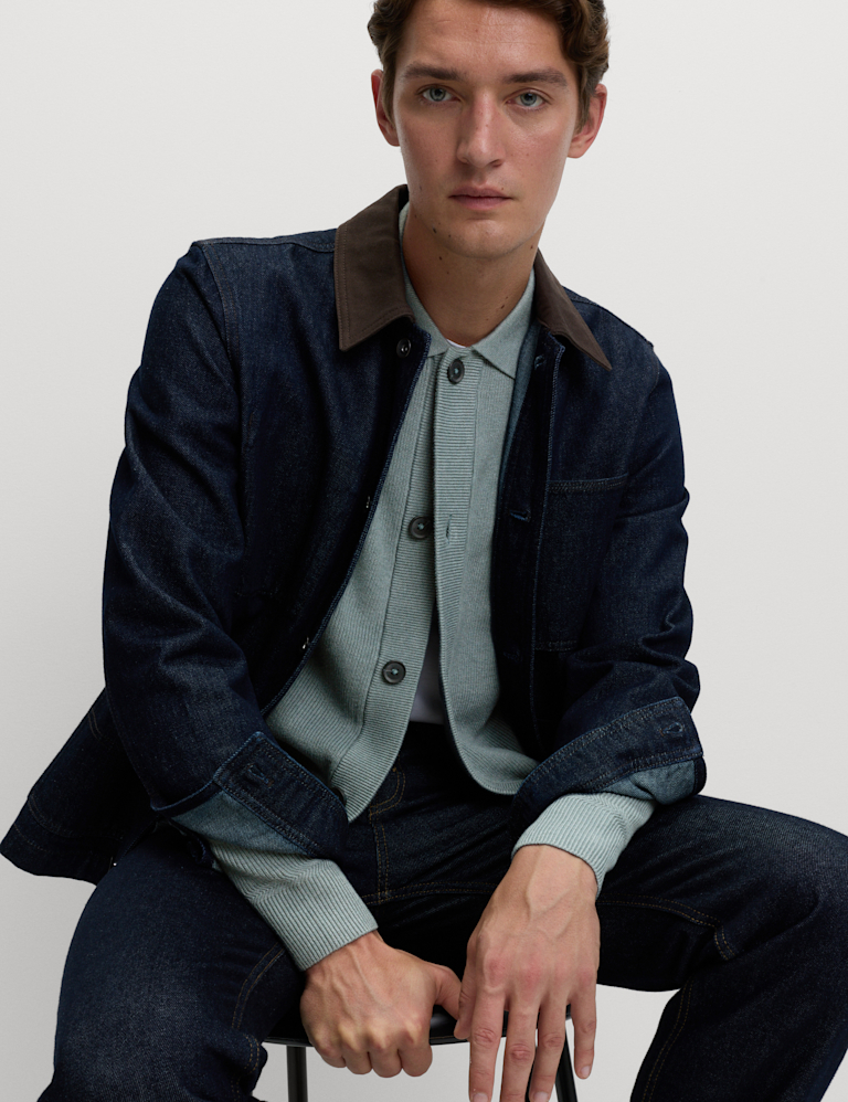 Cotton Blend Knitted Jacket