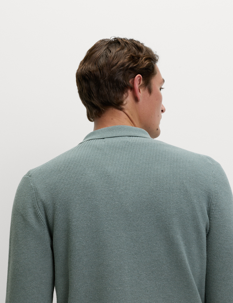 Cotton Blend Knitted Jacket