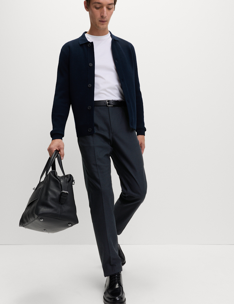 Tailored Fit Warm Handle Puppytooth Trousers