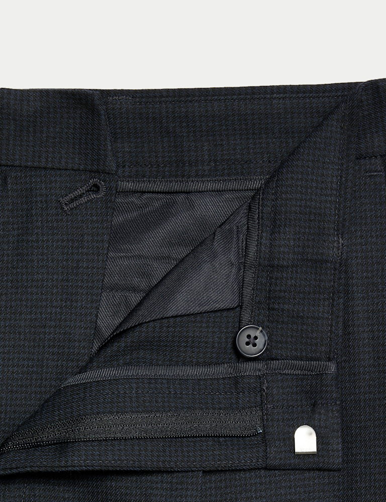 Tailored Fit Warm Handle Puppytooth Trousers