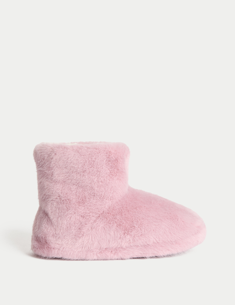 Kids’ Faux Fur Slipper Boots (4 Small – 7 Large)