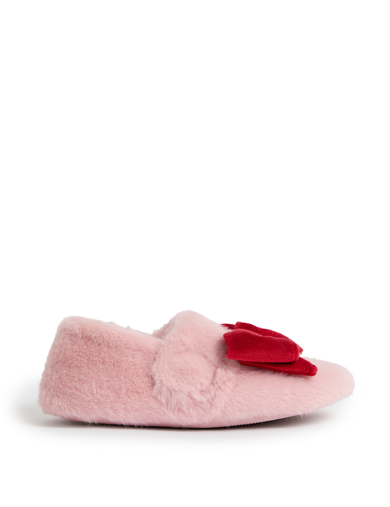 Kids’ Bow Riptape Slippers (4 Small – 13 Small)