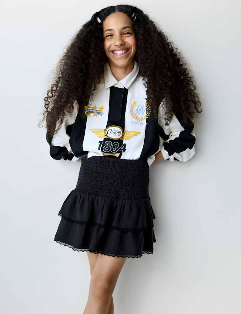 Pure Cotton Striped Rugby Top (6-16 Yrs)