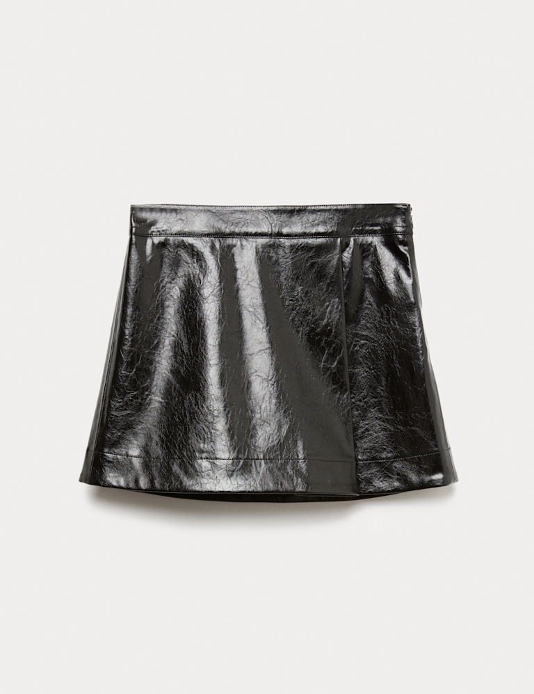 Mini Faux Leather A Line Skirt (6-16 Yrs)