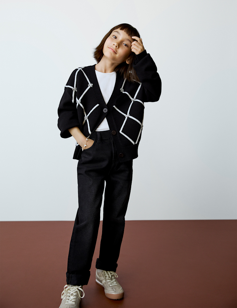 Patterned Sparkly Cardigan (6-16 Yrs)