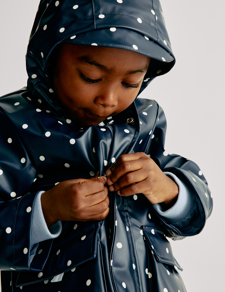 Polka Dot Fisherman Coat (12 Mths-8 Yrs)