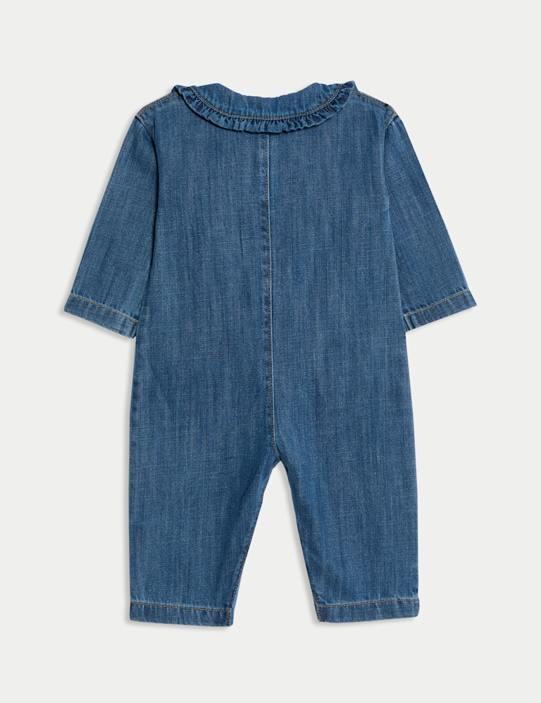 Cotton Rich Denim Heart Jumpsuit (0 Mths – 3 Yrs)