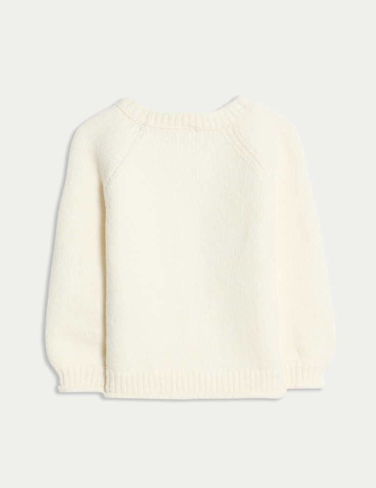 Cotton Rich Flower Embroidered Jumper (0 Mths-6 Yrs)