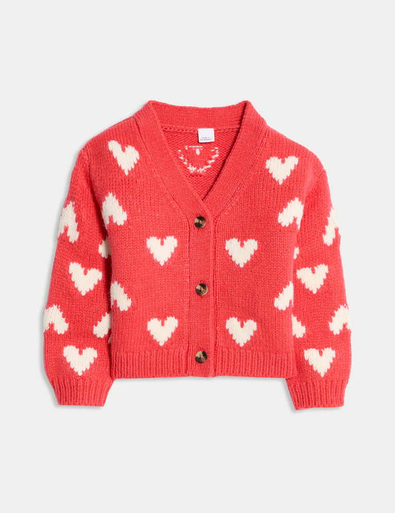 Heart Print Cardigan (0 Mths – 6 Yrs)