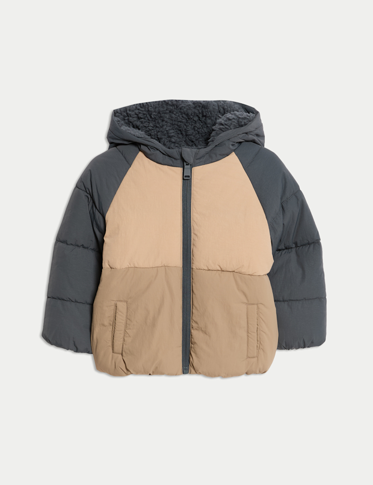 Colour Block Midweight Padded Coat (0-3 Yrs) Colour Block Midweight Padded Coat (0-3 Yrs)