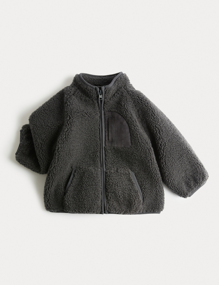 Funnel Neck Borg Jacket (0-3 Yrs)
