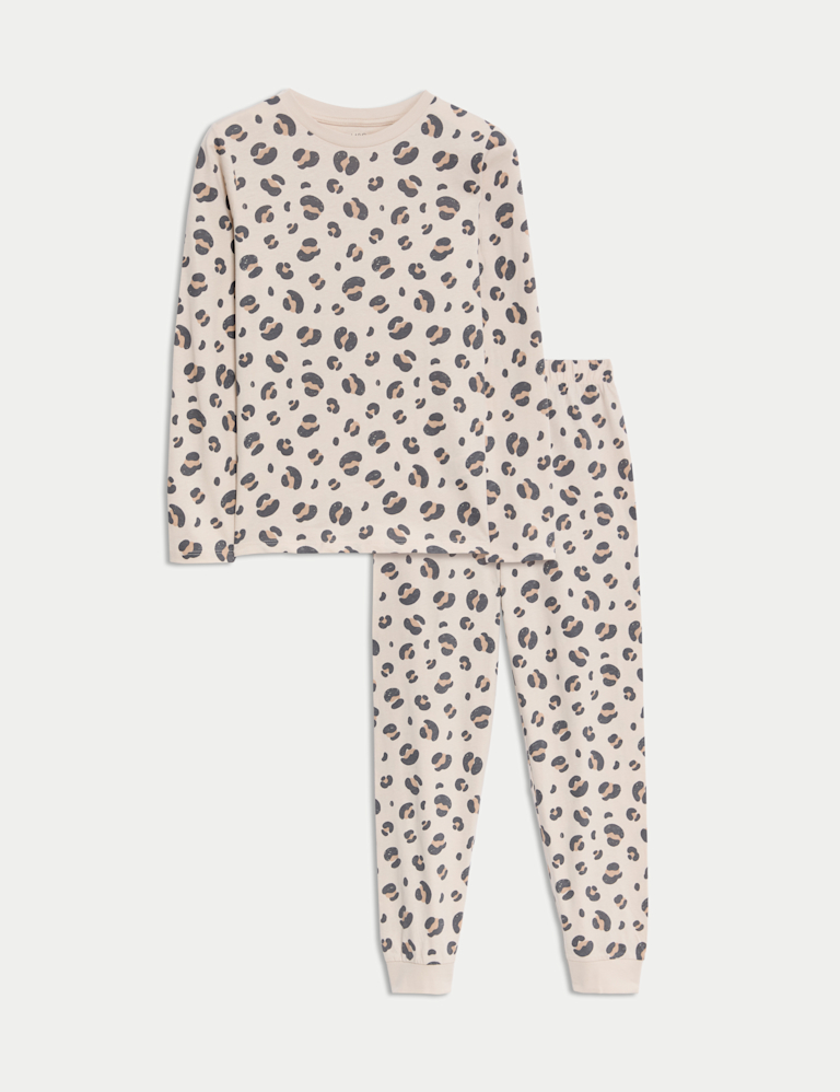 Pure Cotton Leopard Print Pyjamas (7-14 Yrs) Pure Cotton Leopard Print Pyjamas (7-14 Yrs)