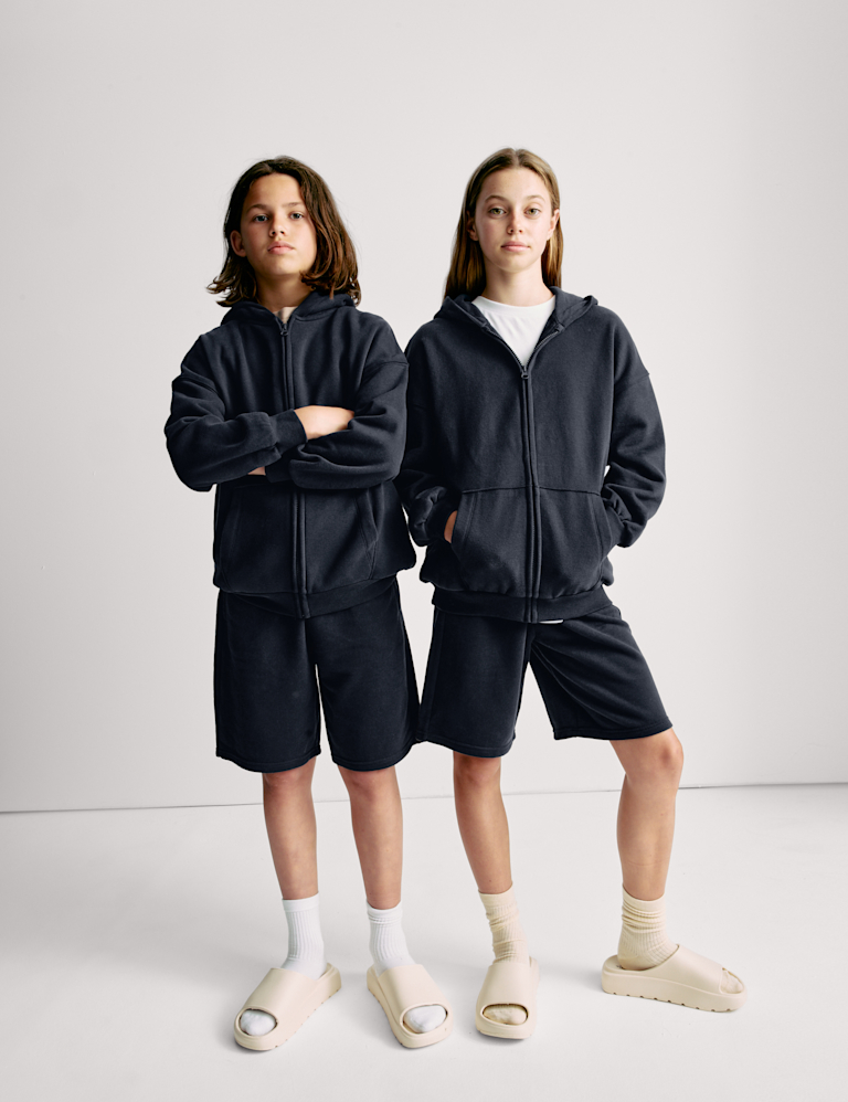 Cotton Rich Plain Hoodie (6-16 Yrs)