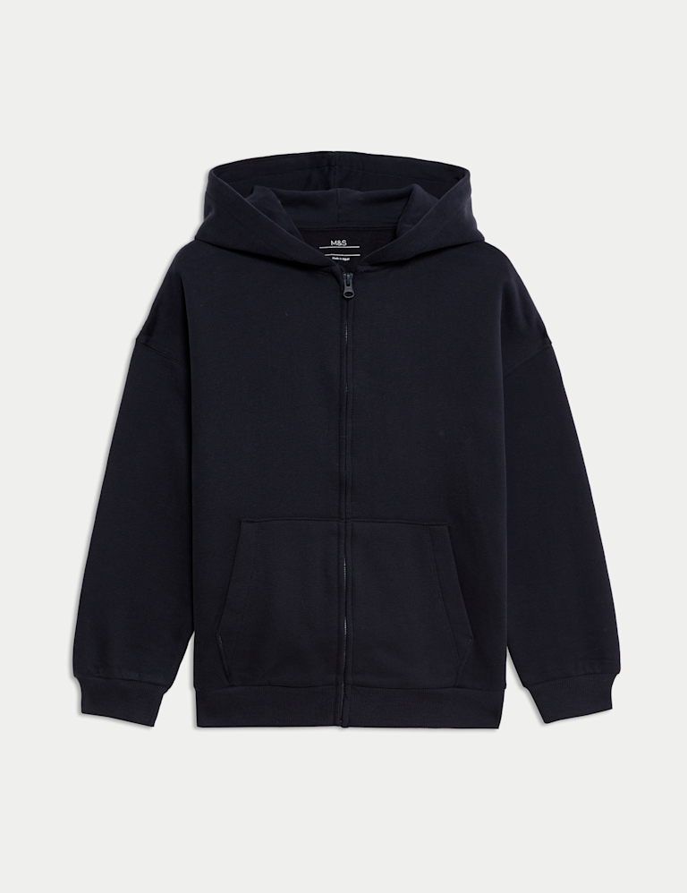 Cotton Rich Plain Hoodie (6-16 Yrs)