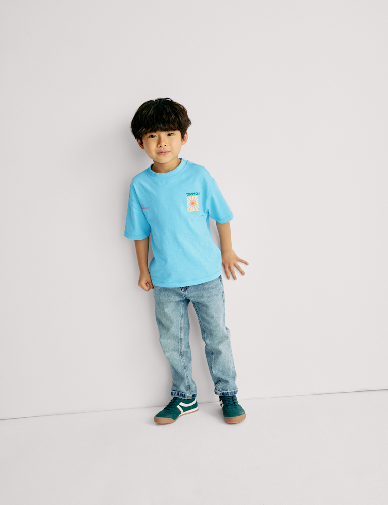 Pure Cotton Back Graphic T-Shirt (2-8 Yrs)