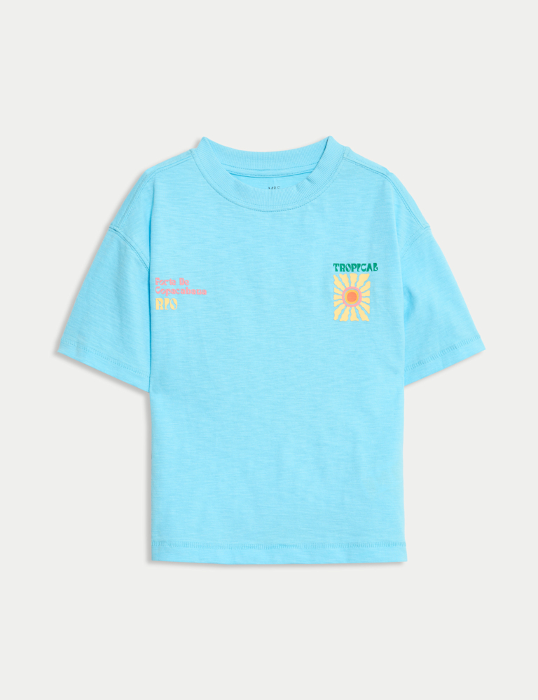Pure Cotton Back Graphic T-Shirt (2-8 Yrs)