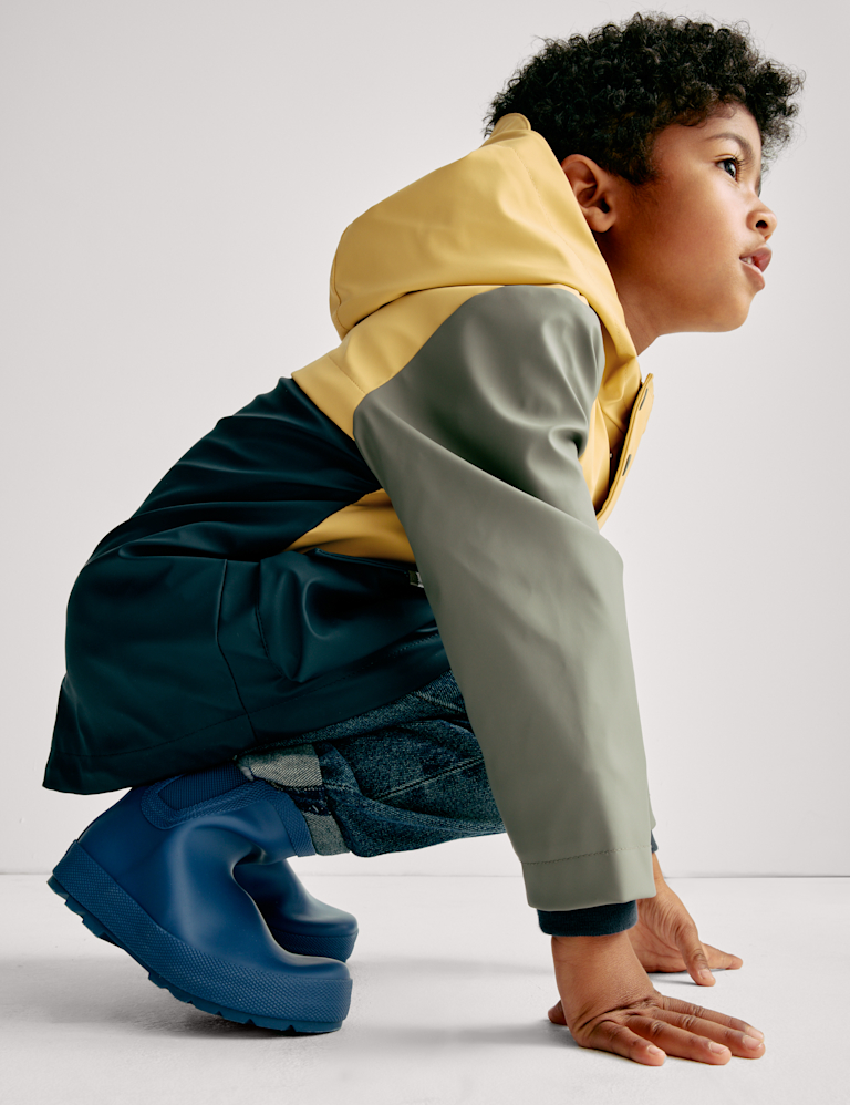 Colour Block Fisherman Coat (2-8 Yrs)