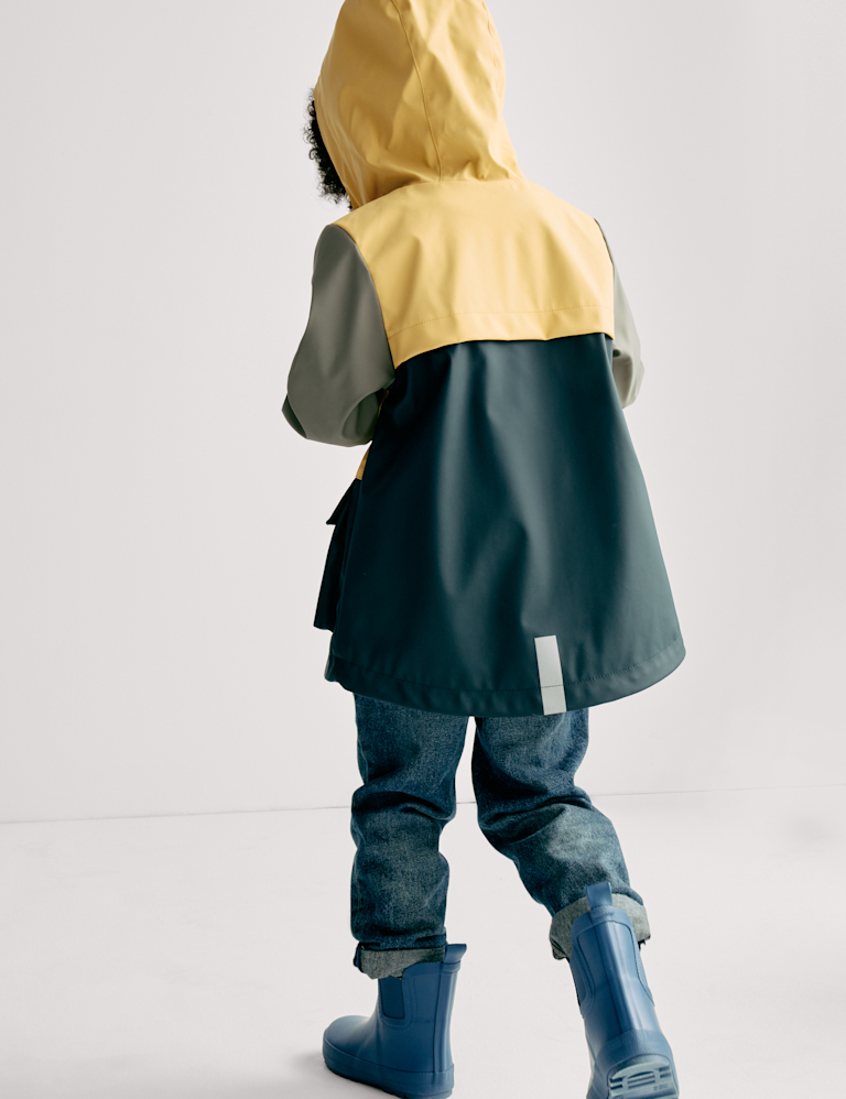Colour Block Fisherman Coat (2-8 Yrs)