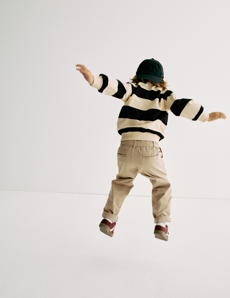 Pure Cotton Striped Rugby Shirt (2-8 Yrs)