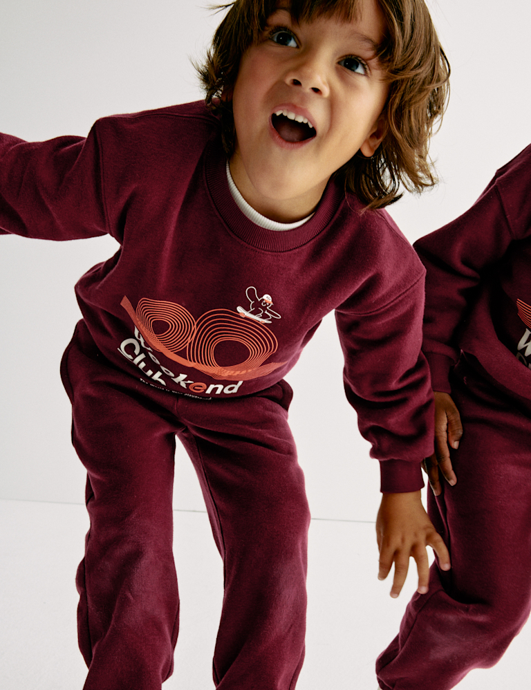 Cotton Rich Graphic Sweatshirt (2-8 Yrs)