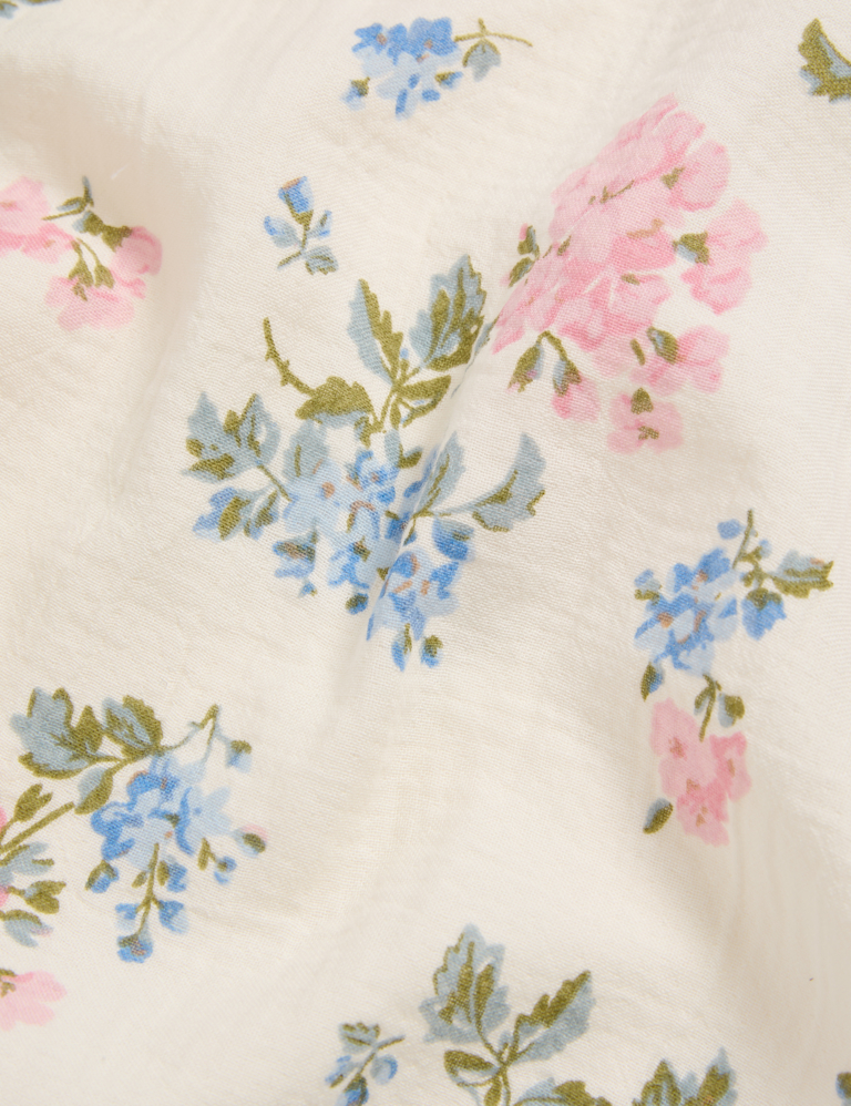 3pk Pure Cotton Floral Muslins