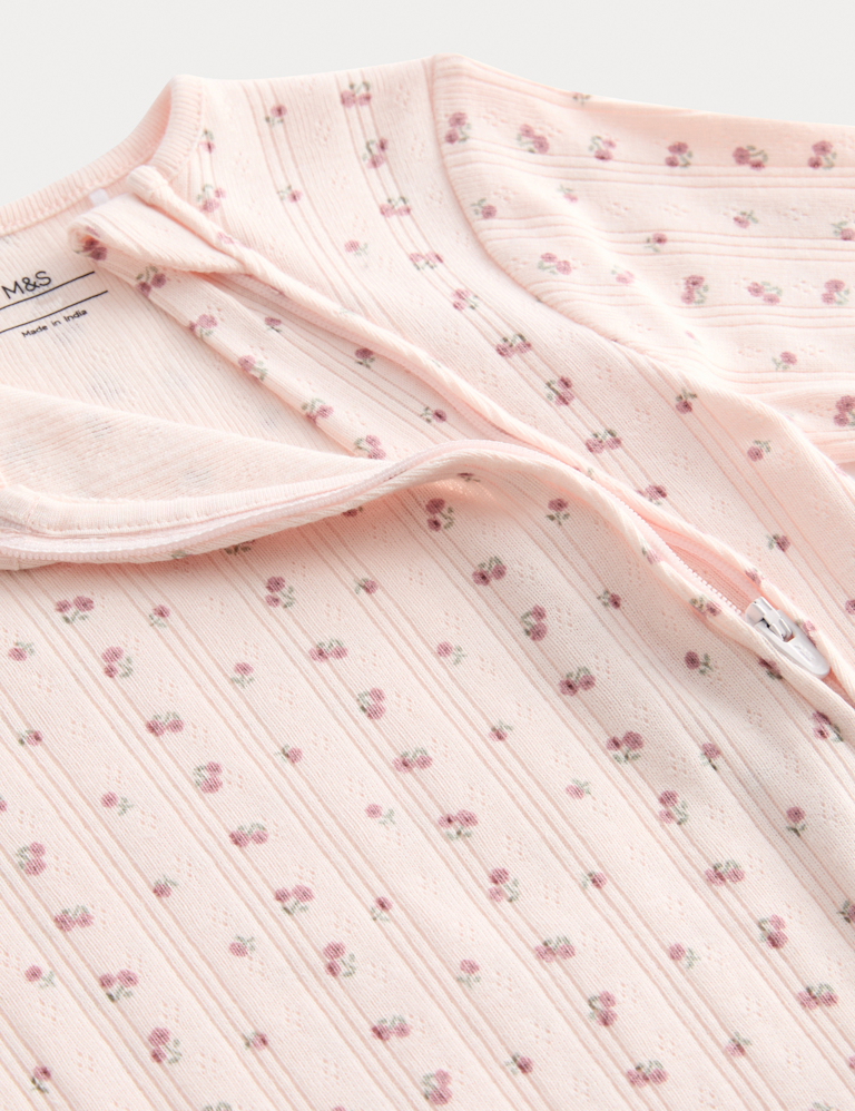 3pk Pure Cotton Floral Sleepsuits (0-3 Yrs)